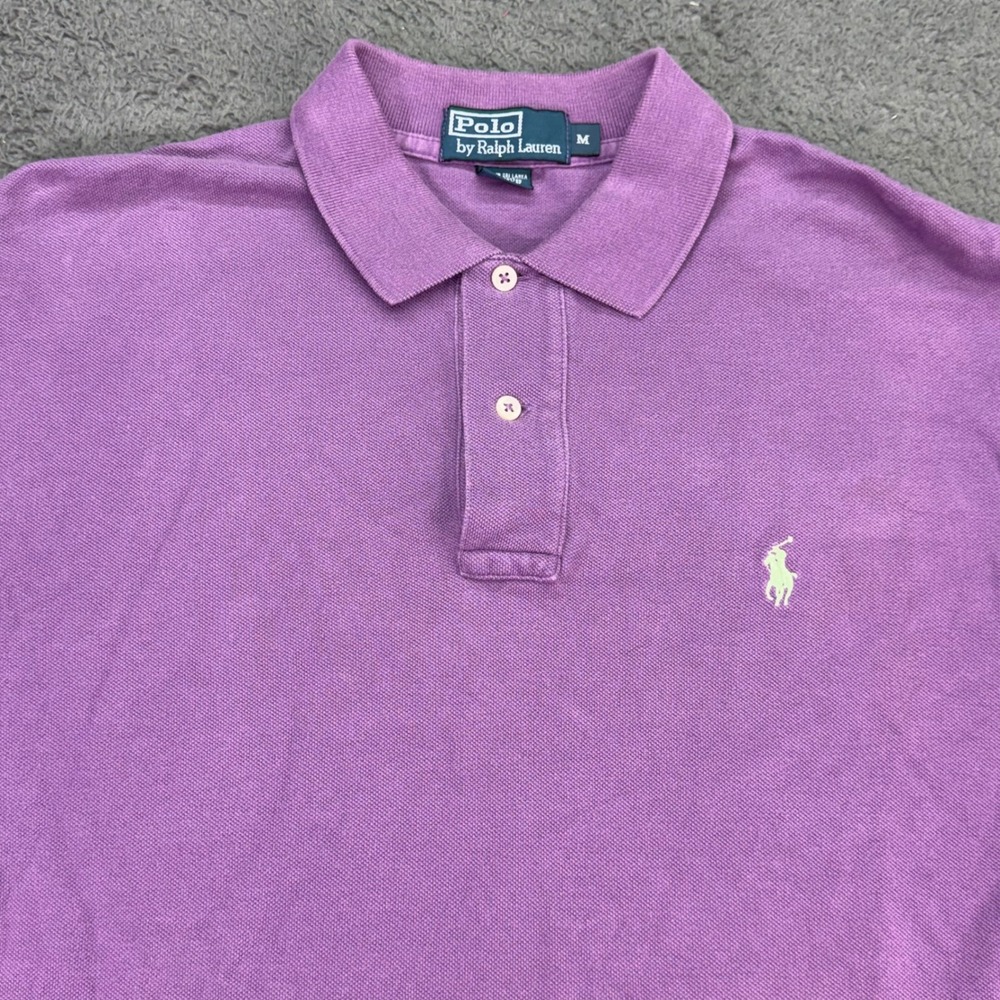 Polo Ralph Lauren Polo Shirt Mens M Purple Short Sleeve Cotton Pique Pony Logo